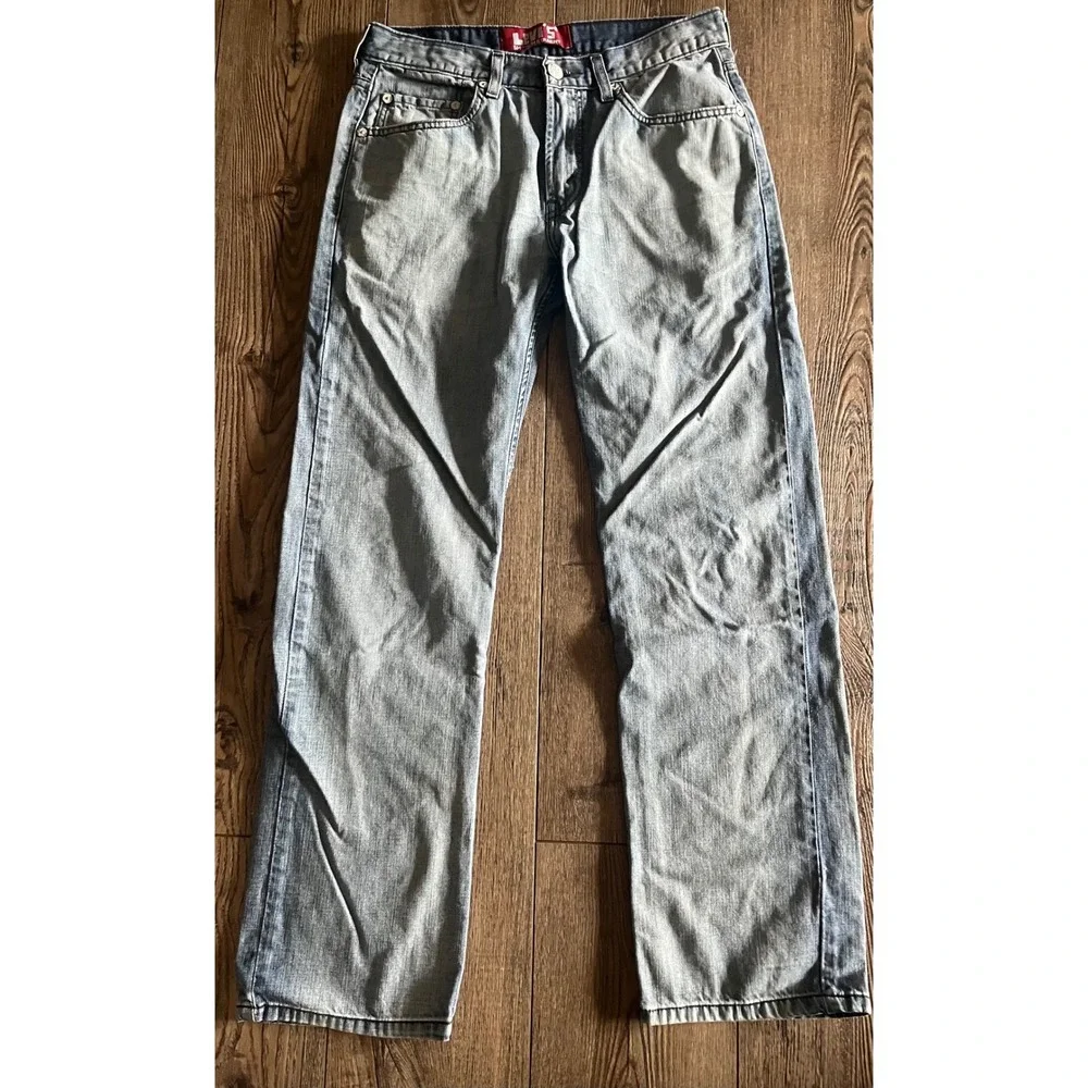 Levis 514 Slim Straight Light Wash Denim Jeans Mens 28x30 Blue